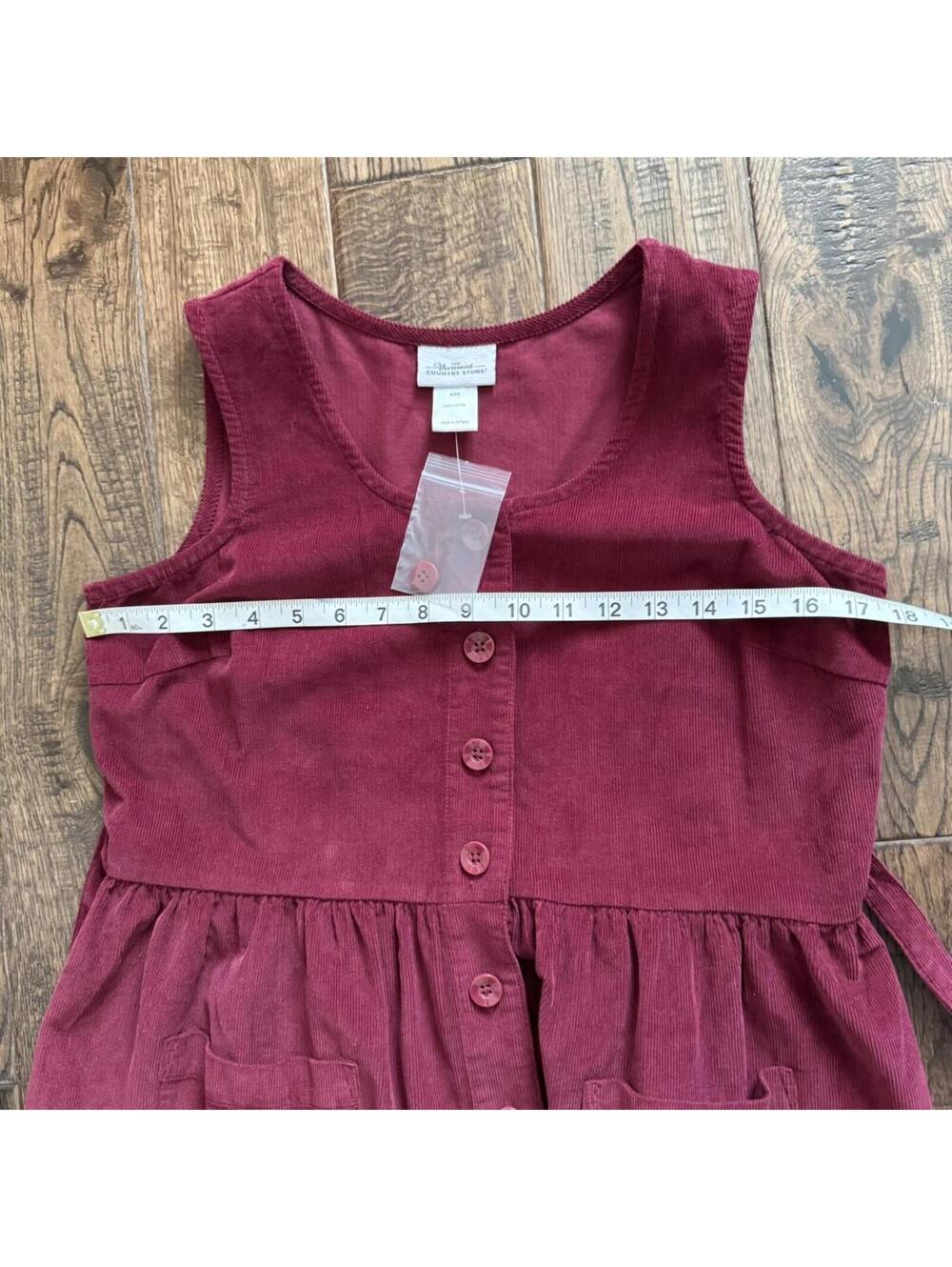 NWT Vermont Country Store Burgundy Corduroy Jumper size XS - Picture 5 of 8